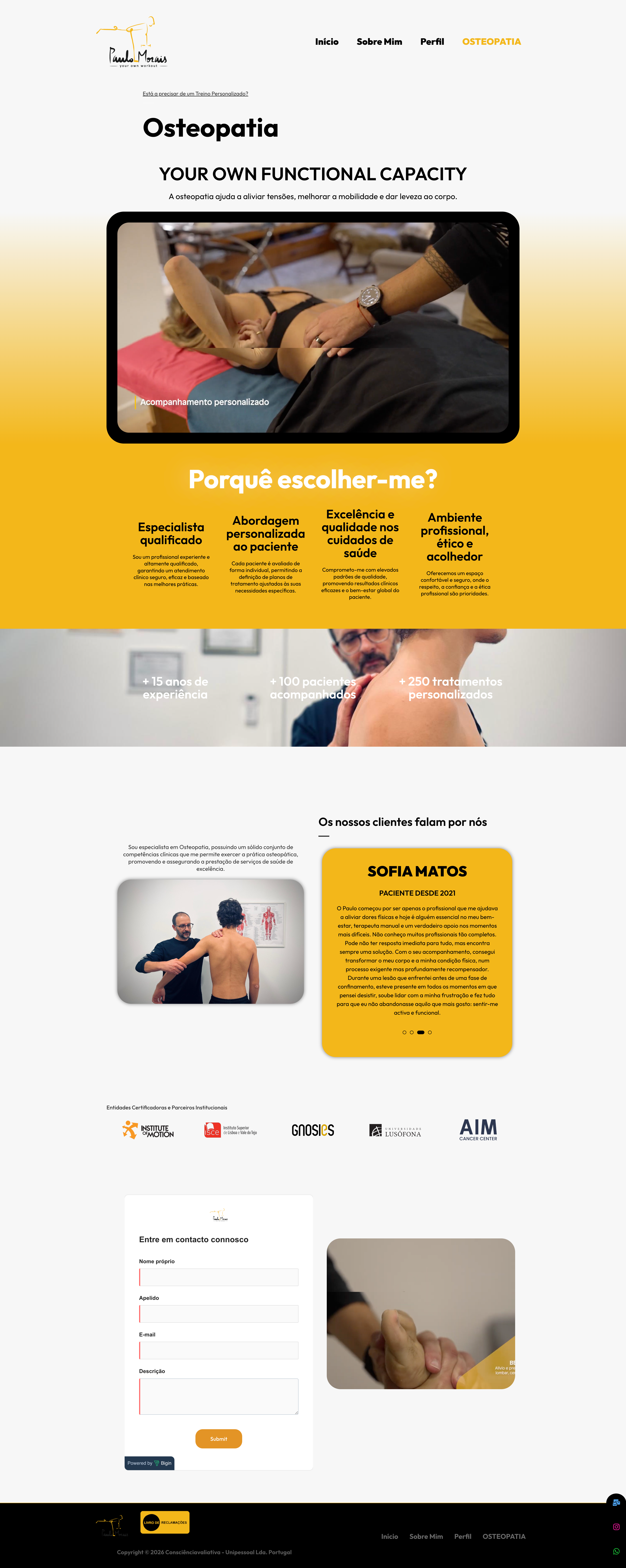 Prototype Osteopathy Page